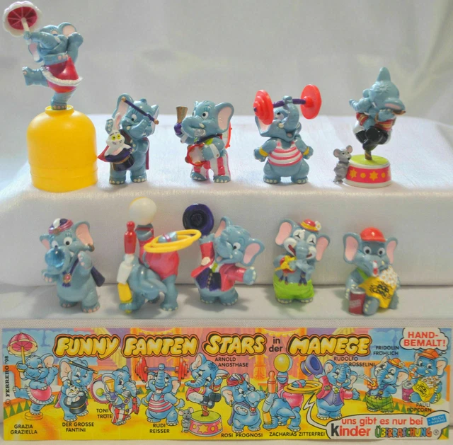 Kinder Ferrero Surprise Complete Series Elephants Circus Fanten Circus +1 Carte