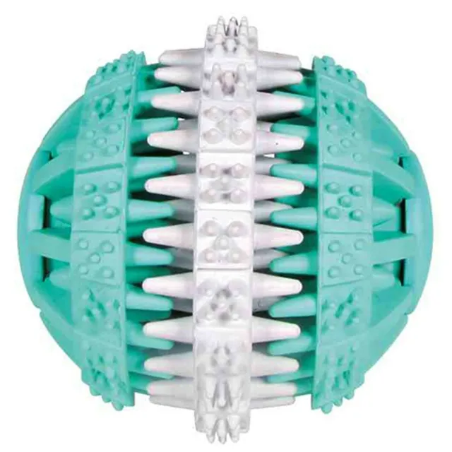 Trixie Denta Fun Natural Rubber Mint Flavour Ball, Massage Gums Fill Treats, 6cm