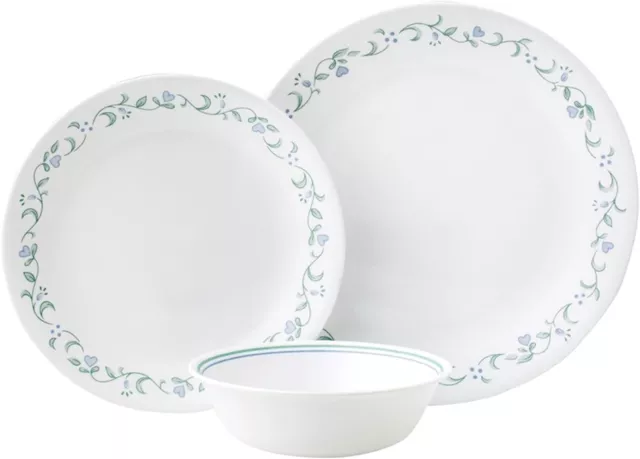 Corelle Country Cottage Dinnerware Set of 12pc, Livingware, Plate & Bowl Set