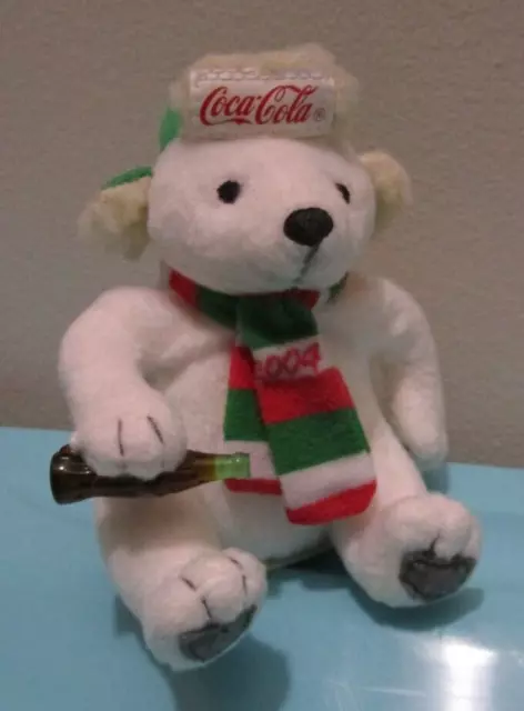 McDonald's Happy Meal Holiday Coca-Cola Plush Polar Bear Toy  2004