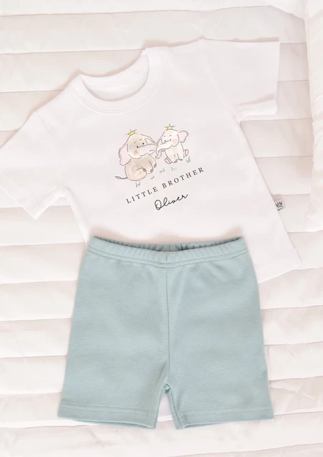 Pantaloncini e t-shirt abbinati Big Brother Little Broths nuovi bambini