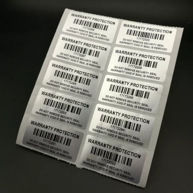 Tamper Proof Warranty Void Sticker Protection Labels Security Seal serial numbes 3