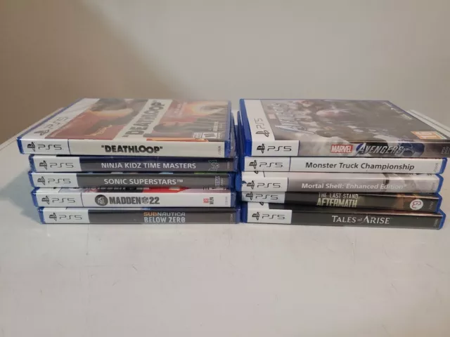 Lot Of 10 PS5 Games Brand New & Used - Avengers / Mortal Shell / Sonic Etc..