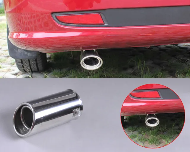 65mm Exhaust Tailpipe Tip Tail Pipe Rear Muffler End Trim fit for Audi BMW Ford