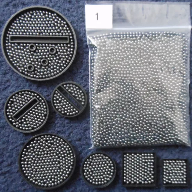 Base Weight Beads 1 Basing 20mm 25mm 30mm Round Square Plastic Bases Lead Shot