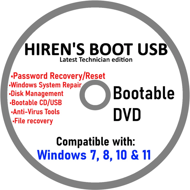 HIREN'S BOOT CD Recovery Fix/Repair/Rei £5.44 - PicClick UK