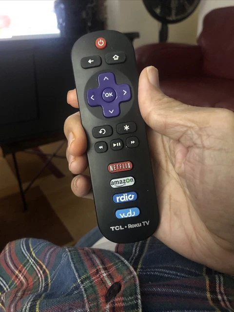 ROKU TCL 21001-000012 TV Remote Control Disney+ Apple Netflix Hulu $11. ...