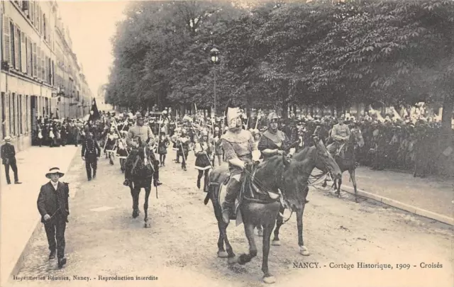 Cpa 54 Nancy Cortege Historique 1909 Croises