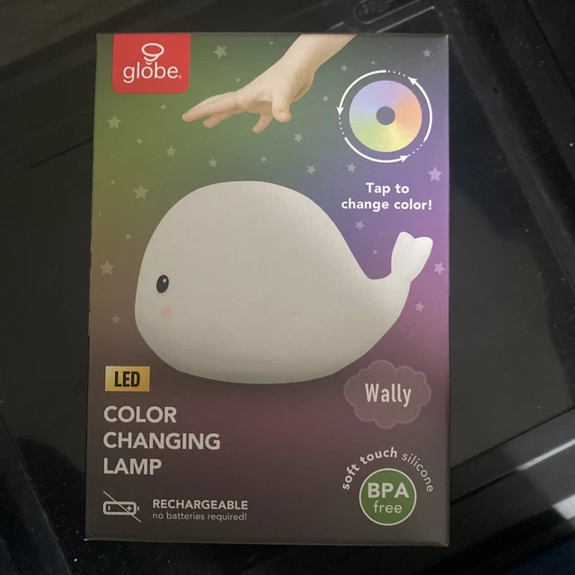Globo LED Lámpara de Grifo Cambiante de Color Wally Blanca Ballena Recargable Silicona TikTok