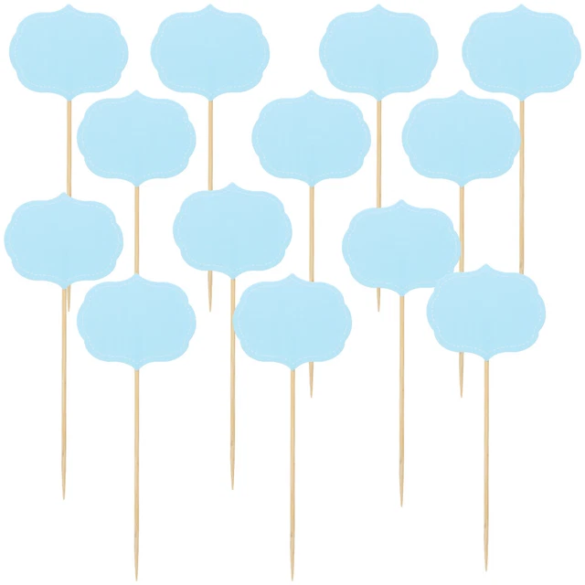 SZCXDKJ 100 Bandierine Per Stuzzicadenti In Carta Kraft, Etichette Per Cibo Fai Da Te, 3,5x2,5 Cm, Ideali Per Buffet E Feste