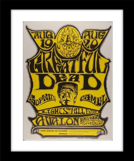 GRATEFUL DEAD Psych Jerry Garcia Hippie Mounted Framed Print Poster FREE POST