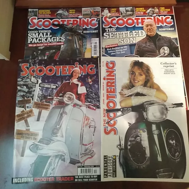 Job Lot Scootering Magazines X 4 Including FREE COLLECTORS REPRINT JUNE 1992.