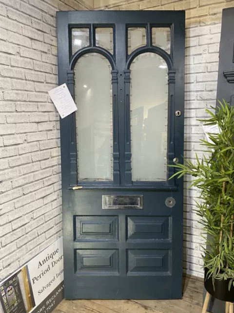 Ornate Glass Period Front Entrance Door - Victorian / Edwardian Antique Salvaged