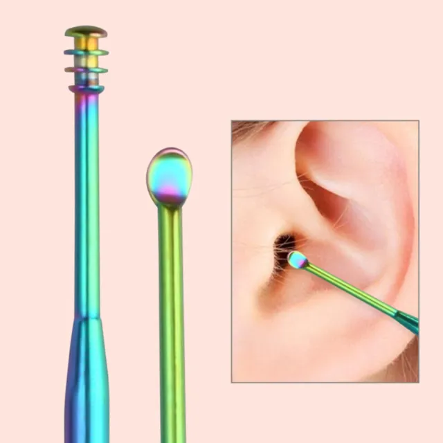 Recolectores de cera para oídos púas para oídos de acero inoxidable limpiador de cera herramienta para el cuidado del oído (
