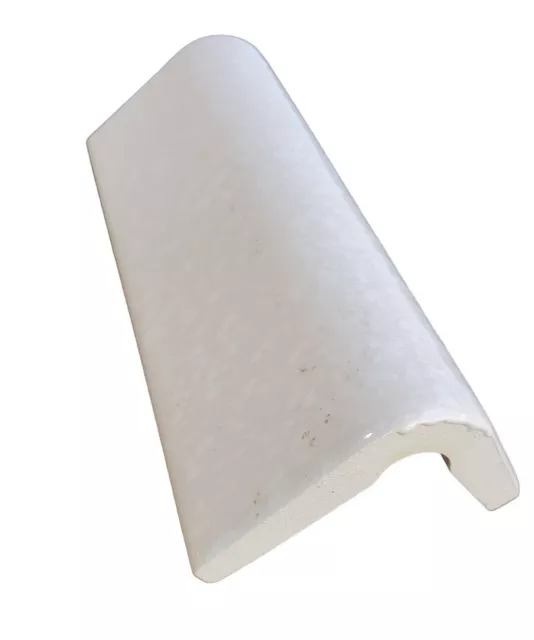V-CAP Tile - Pearl White Ceramic Florida Tile FT Mid Century Modern 6" Inch