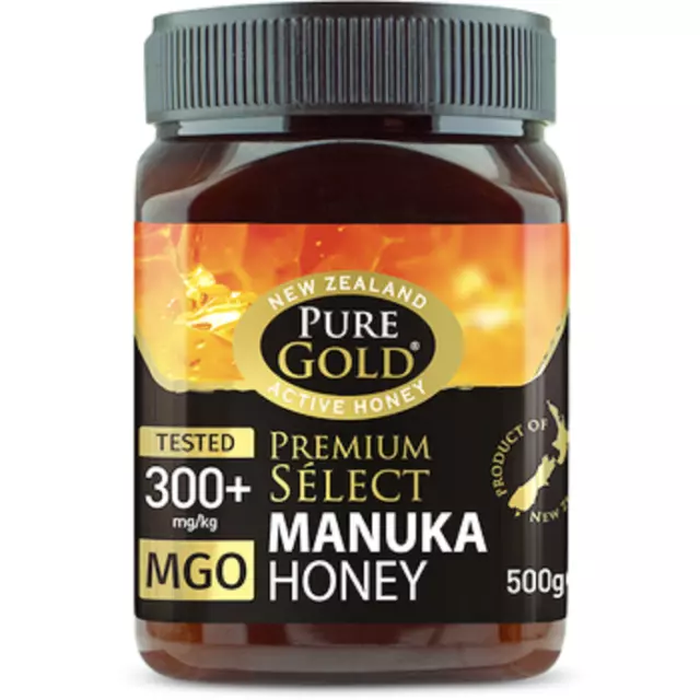 New Zealand Pure Gold Premium Select Manuka Honey 300+ Mgo 500g Active Honey 2
