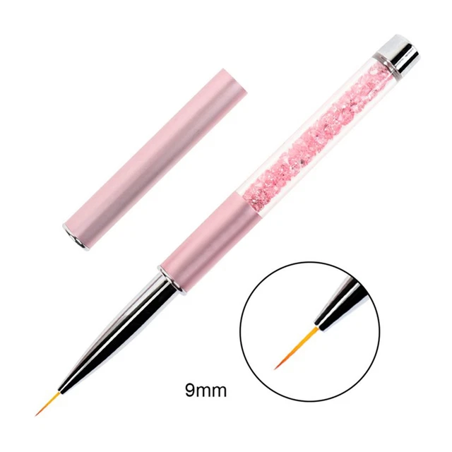 Cepillo de uñas pluma cabello suave hágalo usted mismo cepillo de uñas profesional dibujo a mano puntas pluma de línea 12