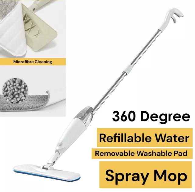 Spray Mop Floor Kitchen Bathroom Cleaner Microfiber Flat Mops 360° Cleaning mop