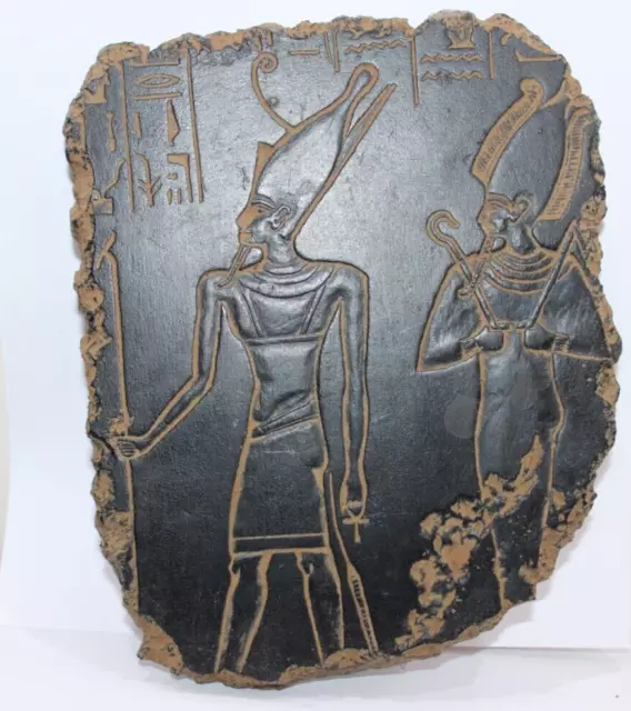 RARE ANCIENT EGYPTIAN ANTIQUE Ramses II and Osiris Fragment Stella Stela (A+)