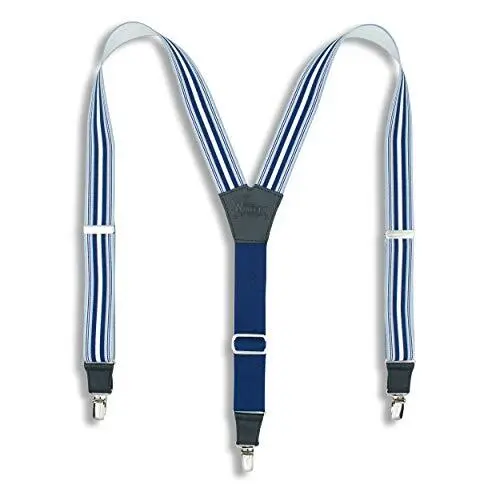 Suspenders Multitrack Blues Blue Elastic Wide 1.36 inch | Wiseguy Original