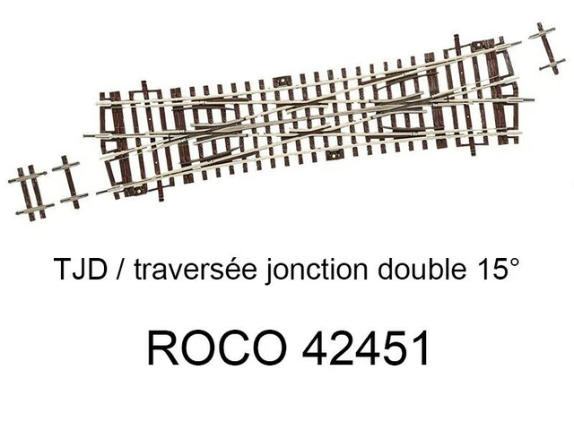 Traversée Jonction double TJD 12° Peco SL-U1190 unifrog 258 mm code 75- OO 1/76