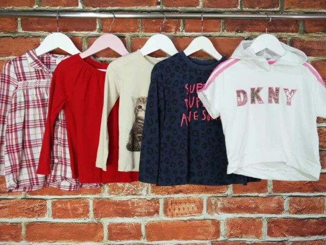 GIRLS BUNDLE AGE 3-4 YEARS NEXT DKNY GAP etc TOP T-SHIRT BLOUSE SET KIDS 104CM