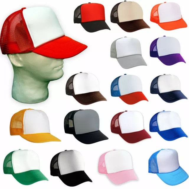 WHOLESALE LOT ~ 48 TRUCKER HATS ~ 4 DOZEN Mesh Caps Adjustable SNAPBACK HAT NEW