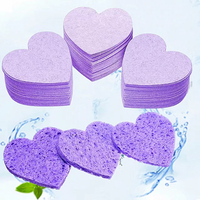 10pc Portable Facial Wash Pad Remover Cleaning Sponge Puff Exfoliator Scrub Lot.