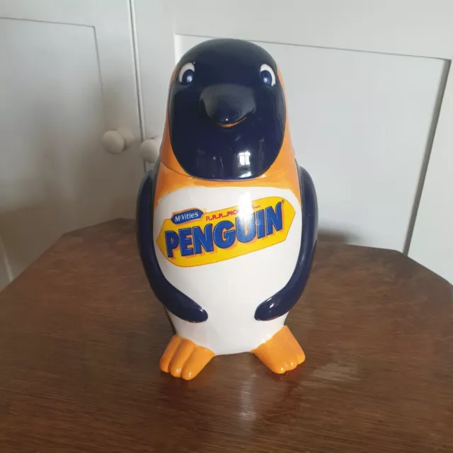 VINTAGE 90's McVITIES PENGUIN CERAMIC BISCUIT COOKIE JAR RETRO