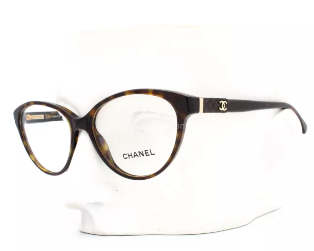CHANEL 3247Q 714 Eyeglasses Glasses Brown Tortoise Gold CC Logo 54-16-135  $185.00 - PicClick