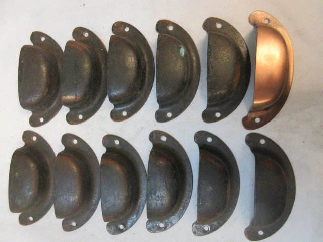 Antique Brass Drawer Pull Door Dresser Handle  Furniture Hardware Lot of 12