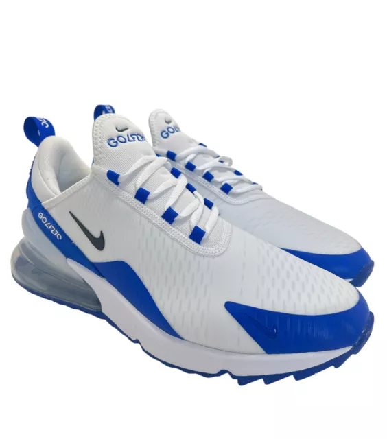 Nike Men's Air Max 270 G Golf Shoes, Size 10, White/Racer Blue