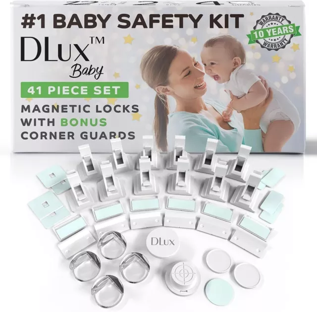 Magnetic Cabinet Locks Child Safety 41-Piece Kit with New Upgraded Adhesive New