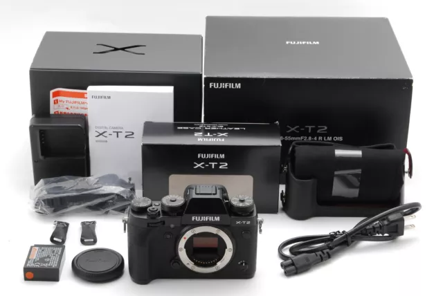 [MINT w/Box] FUJIFILM Fuji X-T2 - 24.3MP Digital Camera Body Black From JAPAN