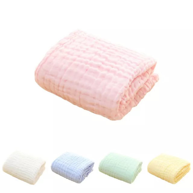 Newborn Baby Muslin Swaddle Soft Sleeping Blanket Wrap Infant Kids Bath Towel 2