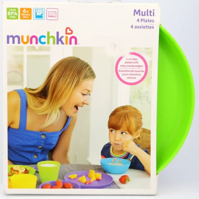 Paquete de 2 x 4 placas Munchkin para varios niños pequeños (8 placas en total)