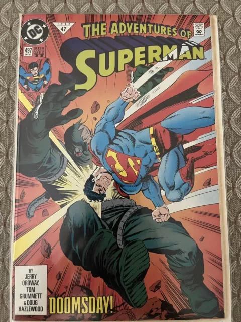 The Adventures of Superman #497 Newsstand dc Comic 1992 | Combined Shipping