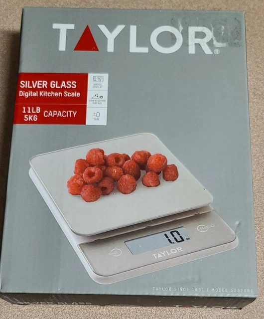 Taylor Digital 11lb Glass Top Food Scale-Silver Model 5252661