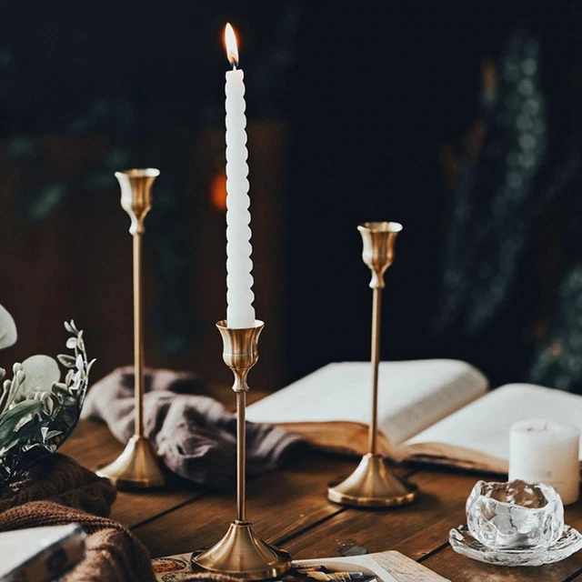 Retro Candlelight Display Taper Candle Holder Candlestick Stand Candle Pillar