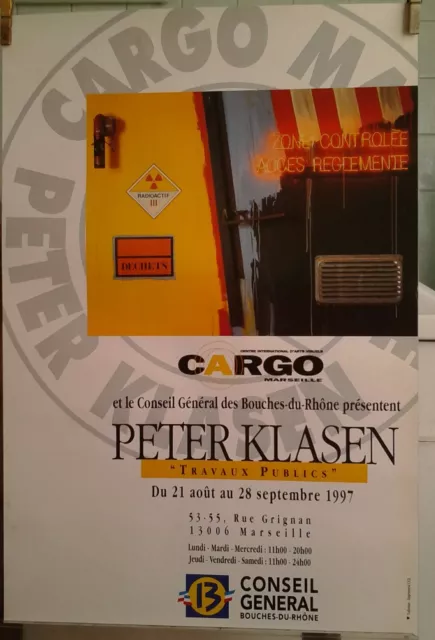 Affiche Peter Klasen  Travaux Publics 1997 Centre D Art Visuel Cargo Marseille