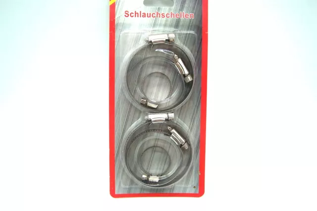 Schlauchschellen edelstahl, 2 x 3er Set, 27 - 20mm, 32 - 51 mm, 44 - 64 mm TQM