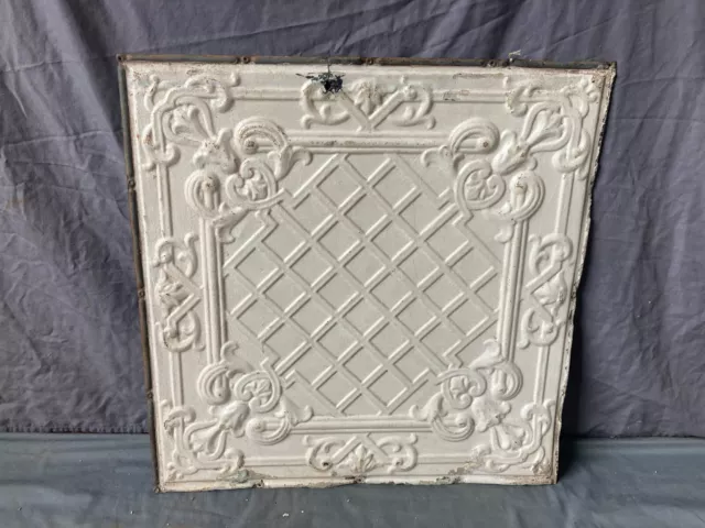 Antique Tin Ceiling  2' x 2' Shabby Tile 24" SQ Chic VTG Crafts 62-23A