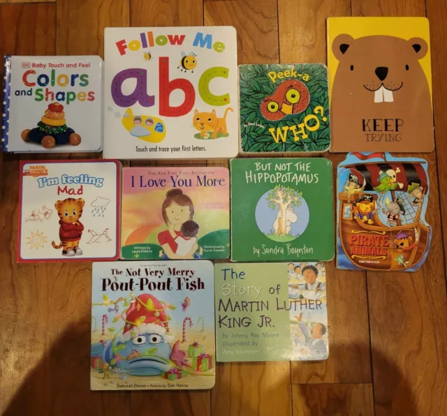 Lot of 10 MINI SMALL Board Hard Picture Day Care Kid Children Books