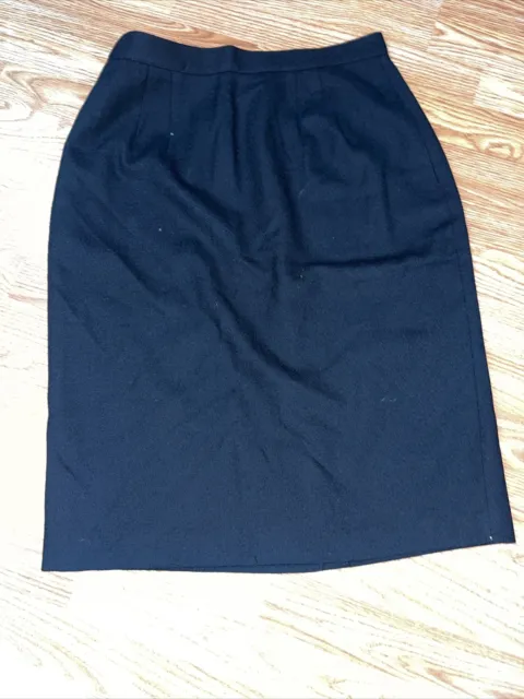 Amanda Smith Womens Skirt Size 14 Black Below Knee Zip Wool RN13711 Vtg