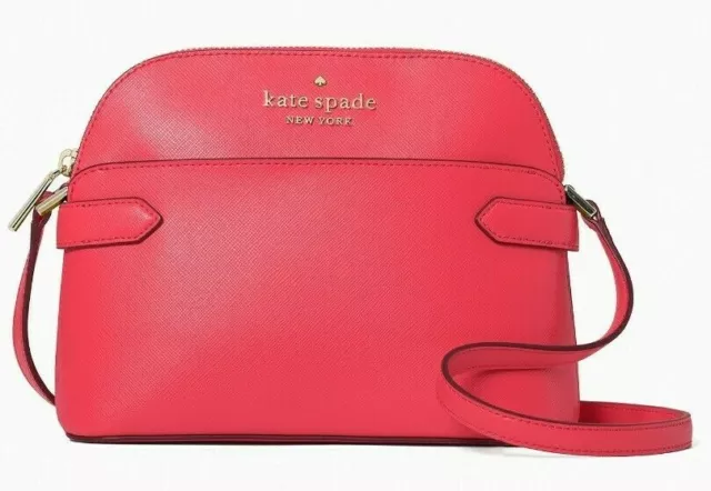 Kate Spade Staci Pink Saffiano Leather Dome Crossbody WKR00645 NWT $299 MSRP FS 2