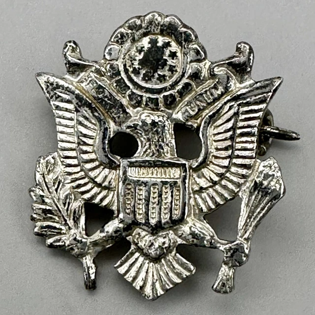WWII US ARMY The Great Seal Eagle Brooch Pin Sweetheart Sterling Silver ...
