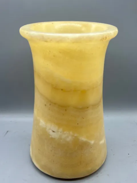 Authentic Marble Stone Indo Greco Bactrian Bactria-Margiana Alabaster Jar Vase