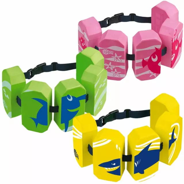 BECO-SEALIFE®-Schwimmgürtel 5-Block | Schwimmhilfe | Grün/Pink/Gelb | bis 30 kg