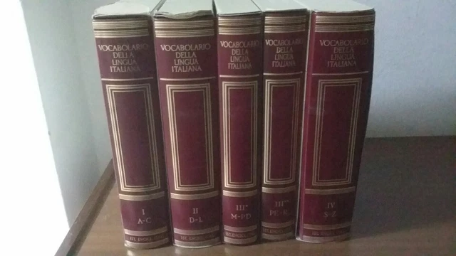 VOCABOLARIO DELLA LINGUA ITALIANA 4 voll, 5 tomi Treccani 1997 COMPL. RC29n22