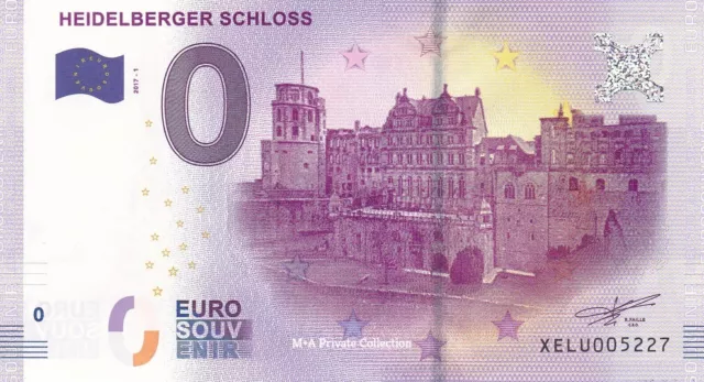 0 Euro-Schein HEIDELBERG - HEIDELBERGER SCHLOSS #01 XELU-2017-1